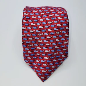 Vineyard Vines Seidenkrawatte für Herren rot blau weiß Walmuster Neuheit Krawatte - Bild 1 von 4