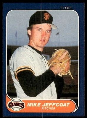 Mike Jeffcoat 1986 Fleer #545 San Francisco Giants - Image 1 of 2