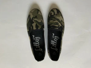 NWOT Lilley Flat camouflage print Slip on Pumps. Size 4 - Picture 1 of 8