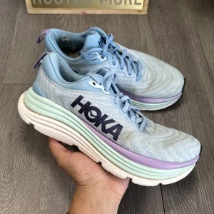 Hoka One One Gaviota 5 Womens 9 Shoes Blue Purple Sneaker 1134235 ABSO - Picture 1 of 12