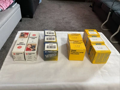 LOT OF 10 VINTAGE NOS NIOB  PROJECTOR LAMPS BULBS GE WIKO USHIO - Image 1 of 4