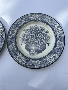 Royal Stafford zwei Vintage Speise-/Servierteller. Blau & Weiß. 11 Zoll.  - Bild 1 von 16