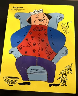 Rompecabezas de madera vintage Playskool Old King Cole #185 13 piezas Playschool Foto 1 de 4