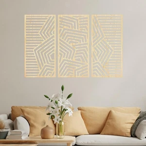 3 Pieces Wall Sculpture Home Decoration Sturdy Hollow Collection Office Hallway - Picture 1 of 15