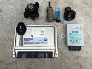 BMW E46 MS45 KEY IGNITION EWS ECU CONTROL UNIT TRUNK DOOR GLOVE BOX LOCK KIT SET - Picture 1 of 12