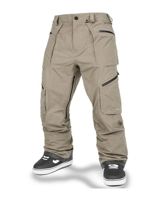 Pantalones de nieve Volcom Guch Stretch Gore para hombre, marrón castaño, X-grandes Foto 1 de 4