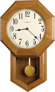 Howard Miller Elliott Wall Clock – Vintage Schoolhouse Style, Wooden Wall Clock, - Picture 1 of 4