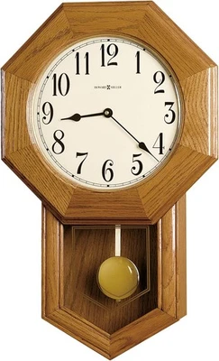 Howard Miller Elliott Wall Clock – Vintage Schoolhouse Style, Wooden Wall Clock, - Image 1 of 4