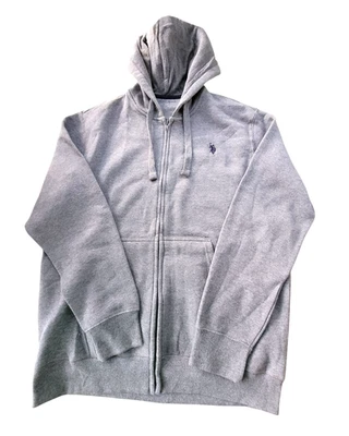 Новый с Ярлыками США Polo Assn. #11A255 новый мужской вересковый серый полный молнии флисовая толстовка с капюшоном - Изображение 1 из 4