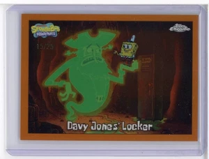 2025 Topps Chrome SpongeBob DAVY JONES LOCKER ORANGE REFFRACTOR /25 - Picture 1 of 2