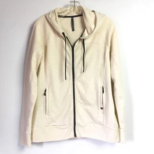Kuhl Womens Large Lola Hoody Ivory Lightweight Full Zip Sweatshirt Jacket - Picture 1 of 11