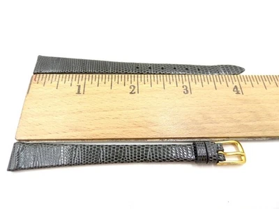 Correa de reloj Speidel 11 mm/L gris genuina lagarto NOS (B358) Foto 1 de 3