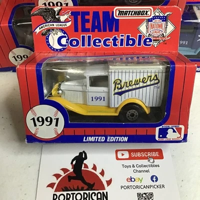 Machbox Baseball Team #8 1991 modelo blanco camioneta Ford Milwaukee Brewers 1/64 Foto 1 de 3
