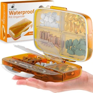 Travel Pill Organizer Medicine Dispenser - Moisture-Proof Pill Boxes and Orga... - Picture 1 of 8