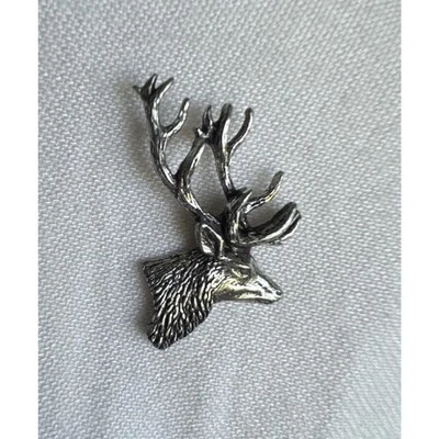 Buck Deer Pewter Pin Brooch Badge Country Nature Hunting Tie Lapel A R Brown - Image 1 of 4