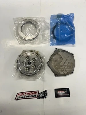 2017 Kawasaki KX250F cesta de embreagem, placas, molas e tampa - Imagem 1 de 2