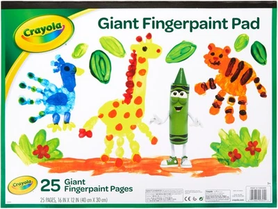 Crayola Fingerpaint Paper Pad 16"X12" 25 Sheets - Image 1 of 4