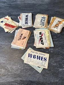 Vintage LOT of 63 Ham Radio QSL Postcards Cards from 1930’s 1940’s USA - Picture 1 of 17