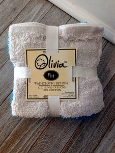 Paño Olivia multicolor 100 % algodón 6 piezas 12" x 12" - Imagen 1 de 4