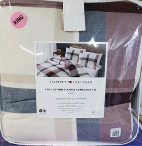 Tommy Hilfiger Plaid Cotton Prospect Park Plaid Blue King Bettdecke Set 108"x96" - Bild 1 von 6