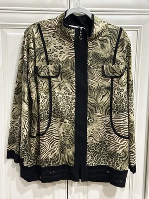 Exclusively Misook Women's Jacket Multi Color Fabulous Size 1X  Long Sleeve - Image 1 of 4