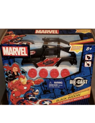 Marvel 4x4 Rebels Model Kit ⭐Black Widow ⭐4.5" Build Kit Jeep Rubicon ~NUEVO Foto 1 de 2