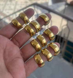 GROSSVERKAUF!! Trendiger handgefertigter Ring Messing goldfarben Paar US 6-11 Größe 100 Stck. - Bild 1 von 2