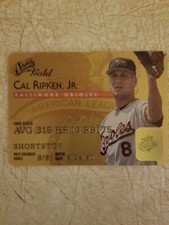 Cal Ripken Jr 1995 Studio Gold Insert Card #8 Of 50 !!!  Baltimore Orioles  !!!!