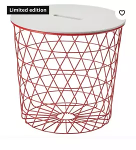 IKEA KVISTBRO Storage Table Red/Light Gray, 17 3/8", 905.253.86 - NEW with Tags - Picture 1 of 1