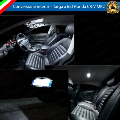 KIT LED INTERNI HONDA CR-V MK2 II KIT CONVERSIONE COMPLETA + LED TARGA 6000K - Immagine 1 di 4