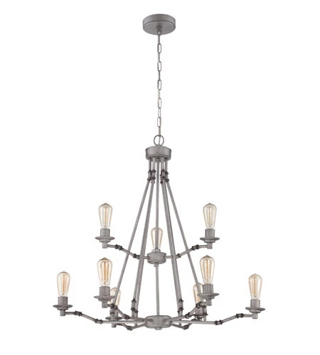 Craftmade Hadley 9 Light 34 inch Aged Galvanized Chandelier  - Image 1 of 1