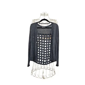 Metalicus Size S-M Womens Grey Long Sleeve Cardigan - Picture 1 of 5