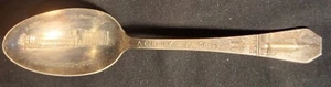 Chicago World Fair 1933 Admin. Bldg/Hall of Science Souvenir Löffel 5 3/4" lang - Bild 1 von 7