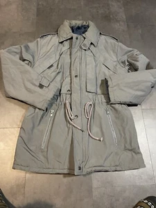 Reversible longline quilted jacket coat Size XL. Gray And Blue - Picture 1 of 9