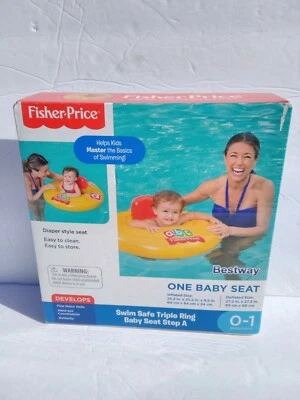 Fisher Price Natación Seguro Triple Anillo Asiento de Bebé Paso A 0-1 Preescolar Inflable Nuevo Foto 1 de 4