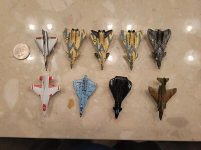 Lot of 9 TOOTSIETOY JET PLANES Mini Metal Diecast Planes Jets Military Vehicles - Image 1 of 3