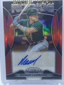 2019 Prizm RAMON LAUREANO Auto RC Rookie Red Prizm Oakland Athletics #RA-RL - Picture 1 of 12
