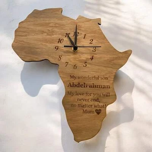 Africa Map Country Clocks - Wooden - Picture 1 of 6