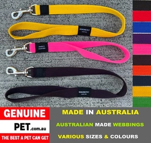 Dog Short Traffic Control Webbing Lead Leash AUSTRALIAN MADE - Picture 1 of 4