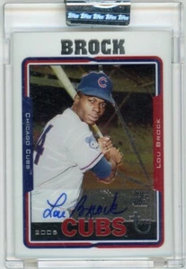 Topps 2005 edición exclusiva retirada Lou Brock Chicago Cubs automático - Imagen 1 de 2