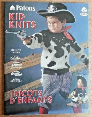 NEW! Vintage 1987 Patons Knitting Booklet "Kids Knits" No. 517 Tricots D'Enfants - Image 1 of 4