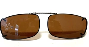 Neue Sonnenschutz Clip-Ons POLARISIERTE Sonnenbrille Clip auf Ihrem Rahmen braun 52 15 - Bild 1 von 6