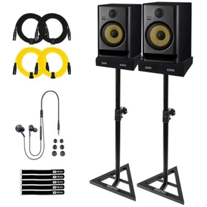 KRK Generation 5 Rokit RP8 G5 8" Studio Monitors 2-Pack with Stands - Picture 1 of 12