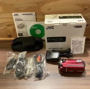 JVC Everio GZ-HM570 HD Vedeo Camera Camcorder 10x Optical zoom Red with Box - Picture 1 of 8