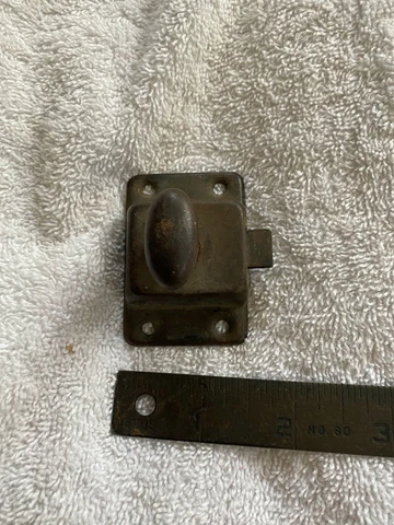 Antique Shabby Chic Primitive Cabinet Door Latch Lock Cover