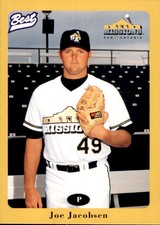 1996 San Antonio Missions Best #9 Joe Jacobsen Fresno California Baseball Card