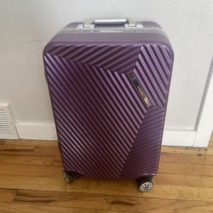 ANDIAMO 22" HARD CASE LUGGAGE  SPINNER WHEELS (purple Color  ) Rare - Picture 1 of 19