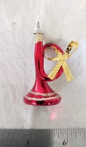 Rauch -1 Red Vintage Glass Horn Tree Ornament! - Imagen 1 de 5