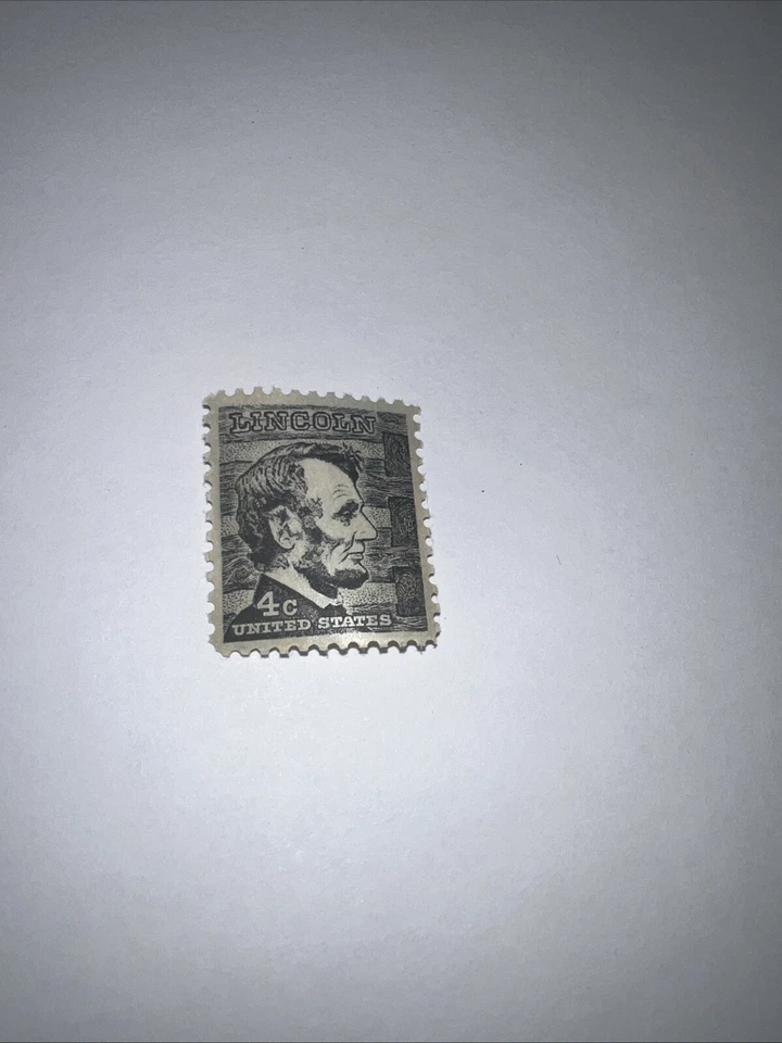 Extremely Rare 4 cent Abraham Lincoln Stamp - Image 1 of 2