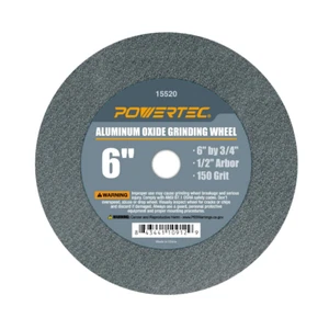 Powertec Tischschleifscheibe 6 Zoll 150er Körnung, Aluminiumoxid Schleifscheibe für - Bild 1 von 12